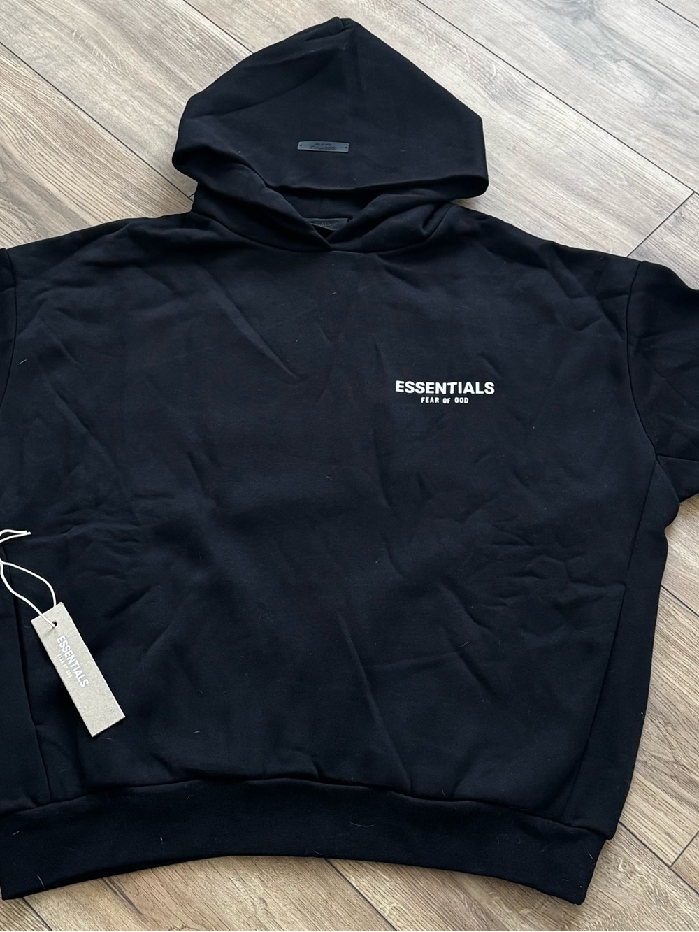 Essentials Men's Black Crewneck Sweatshirt with Small Logo